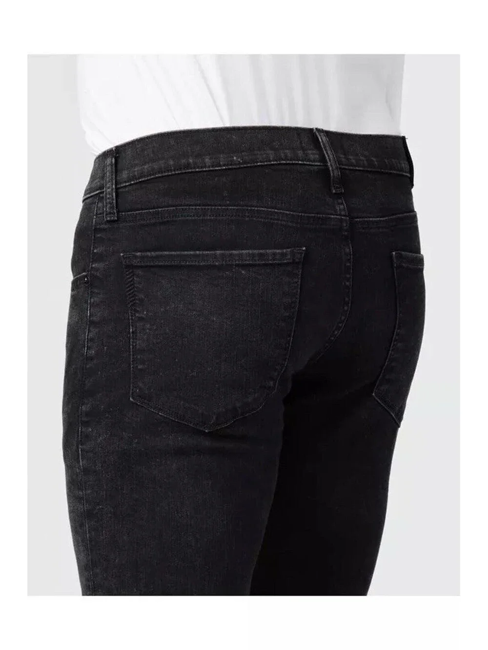 PAIGE Lennox Slim Fit Black Stretch Jeans Men’s 30 Transcend